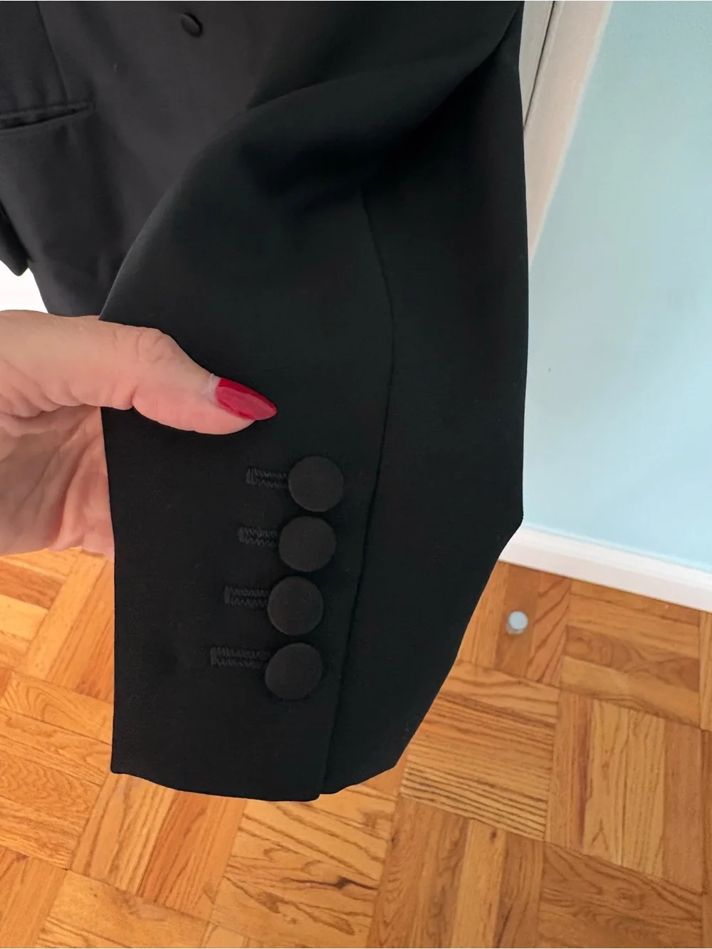 Ermenegildo Zegna Black Single-Button Blazer - Picture 6 of 6